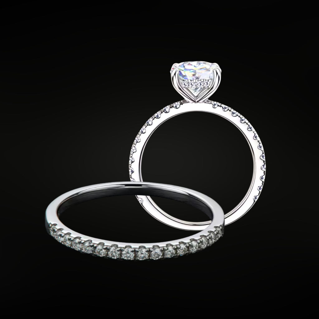 ÉCLATINE Duo: Solitare & Pavé Band