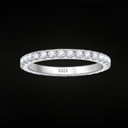 ÉCLATINE  2mm Full Pavé Moissanite Wedding Guard Ring