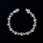 ÉCLATINE Emerald & Oval Cut Tennis Bracelet | Chic Mixed Shapes