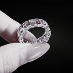 ÉCLATINE Micro Pavé Pink Ruby Eternity Band