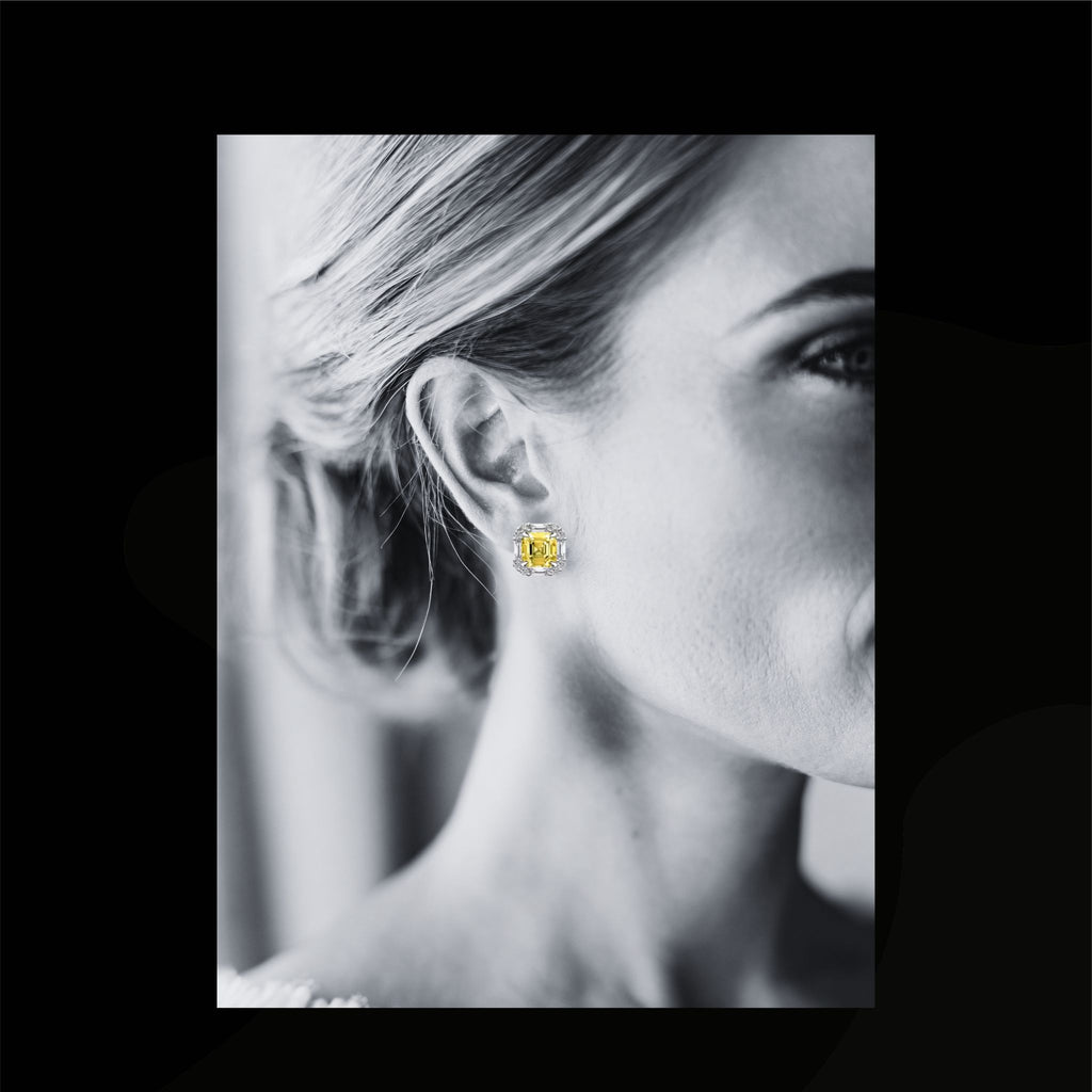 ÉCLATINE Made | Cushion Cut Color Gem Stud Earrings (2ct Each)