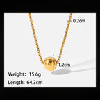 ÉCLATINE Golden Sphere Necklace| Hypoallergenic Waterresistant