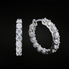 🎁Grand Opening Special | ÉCLATINE Inside-Out Moissanite Hoop Earrings (925 Sterling Silver · White/Yellow Gold Plated)