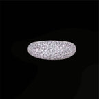 *Now Available in Gold -  ÉCLATINE Luxe Pavé Dome Moissanite Ring | Statement Sparkle