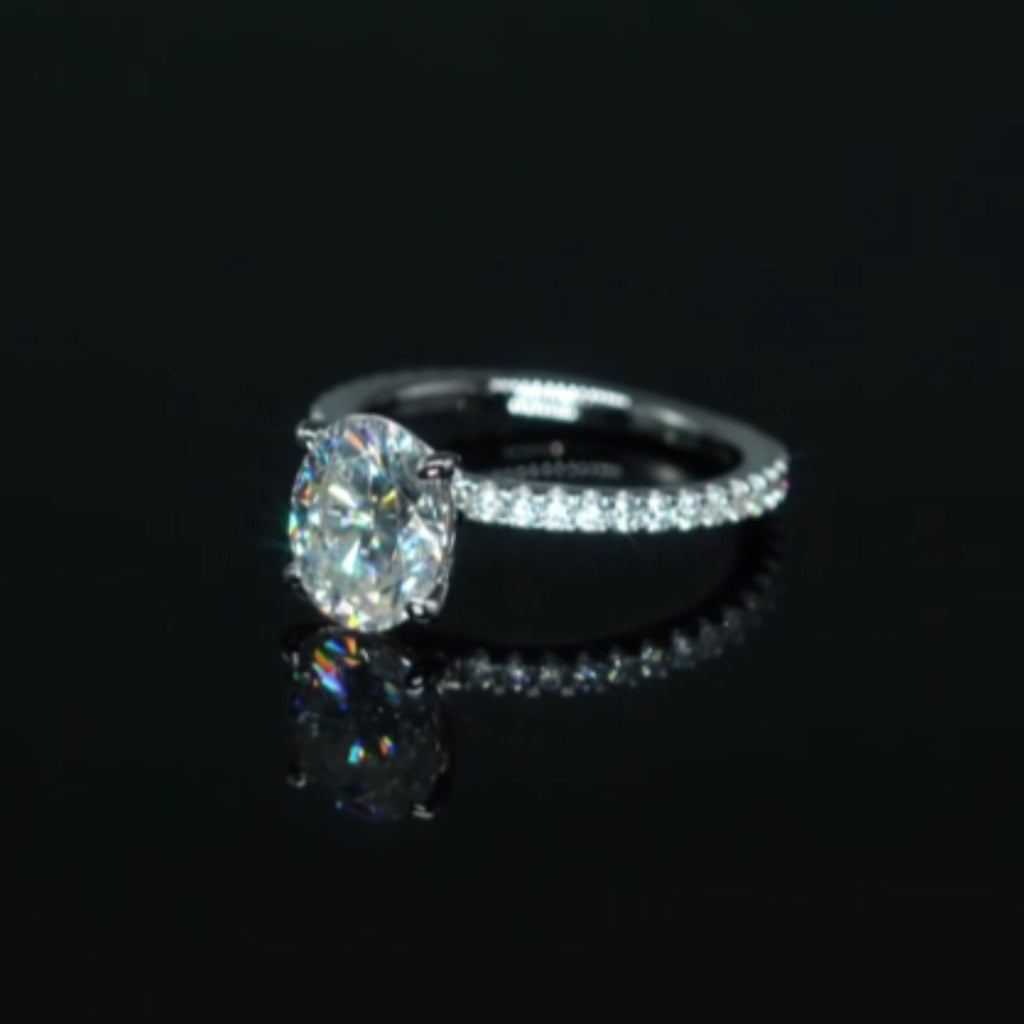 ÉCLATINE Radiant Oval 3ct Engagement Ring