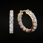 🎁Grand Opening Special | ÉCLATINE Inside-Out Moissanite Hoop Earrings (925 Sterling Silver · White/Yellow Gold Plated)