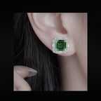 ÉCLATINE Made | Cushion Cut Color Gem Stud Earrings (2ct Each)