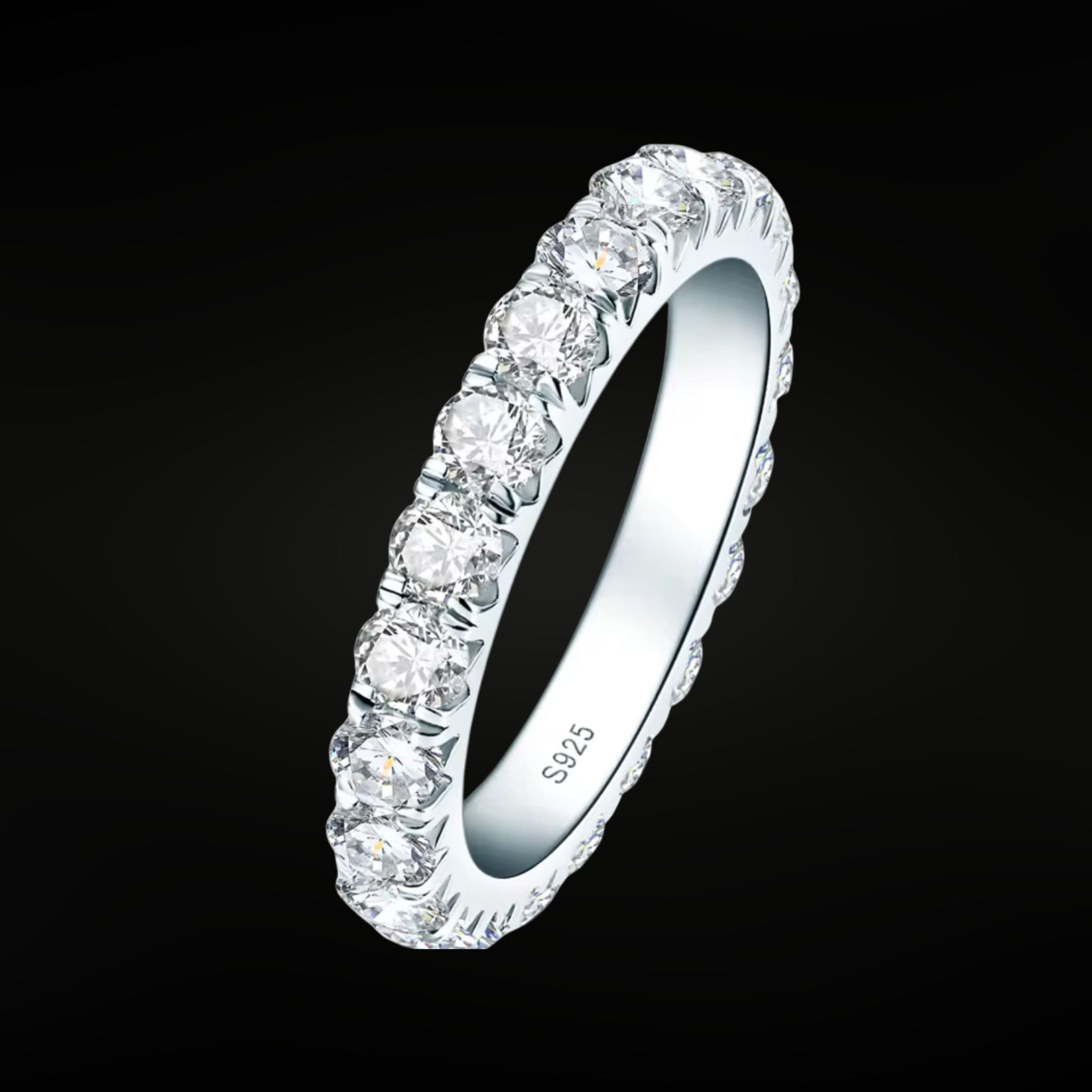 ÉCLATINE  Eternal Lumière Band | 3 mm D Color VVS Moissanite Full Eternity