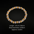 ÉCLATINE NYC Gold & Silver Beaded Bracelet Set (Elastic · 3 Sizes)