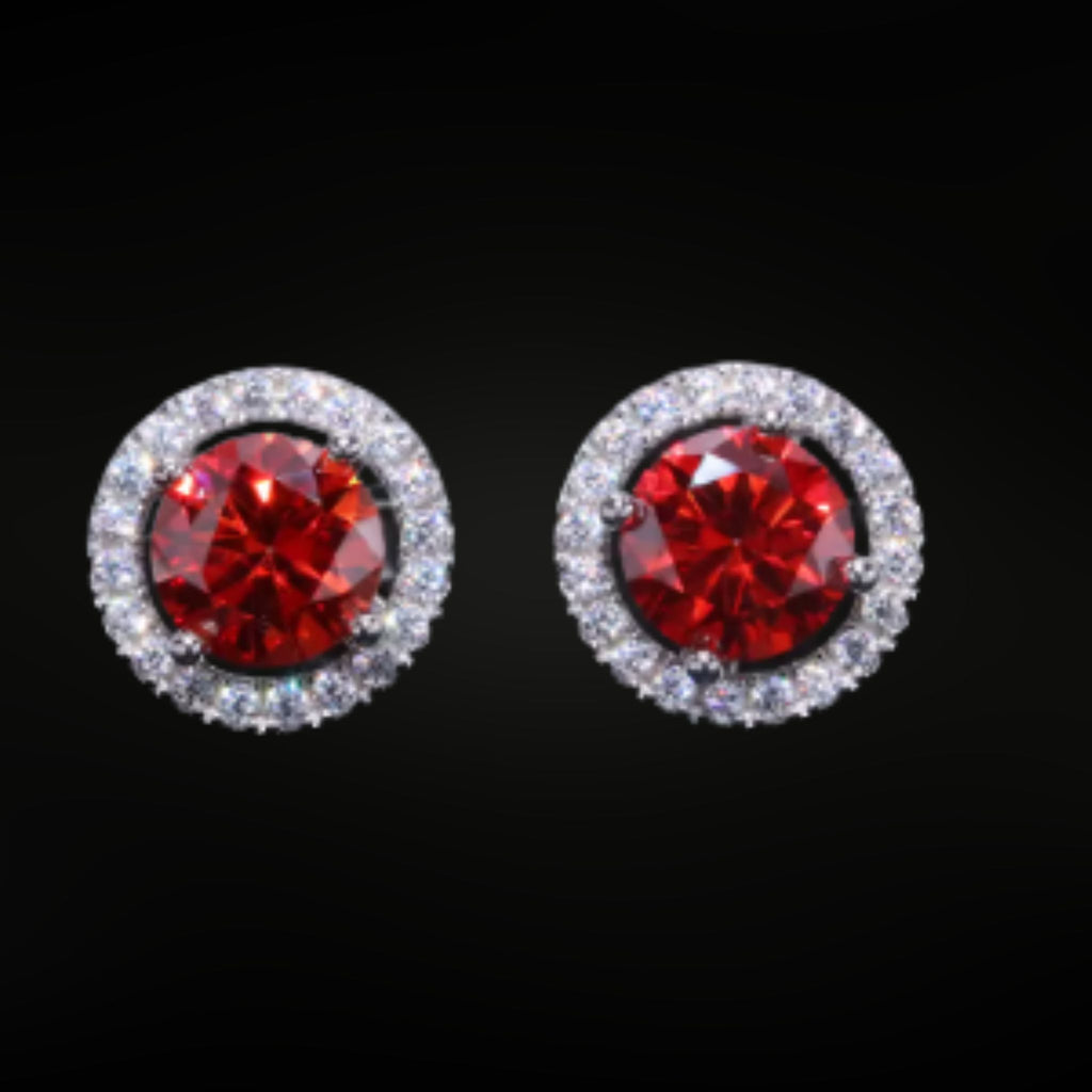 + NEW COLORS | ÉCLATINE | Prism Halo Stud Earrings (1ct, 2ct)