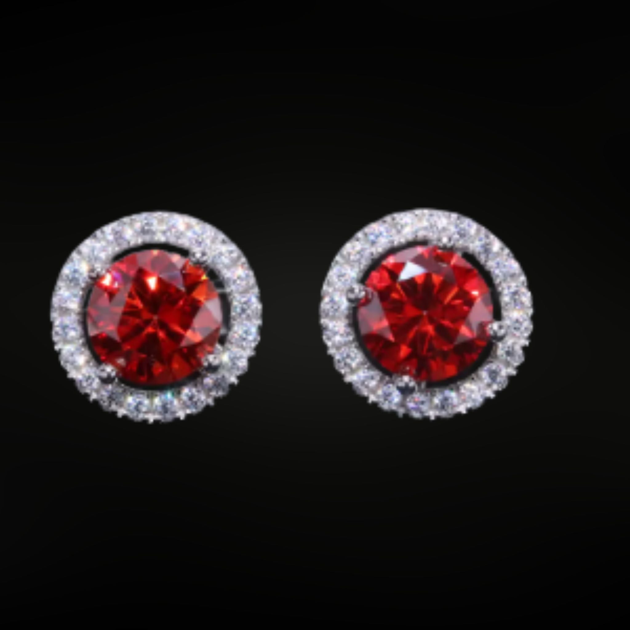 + NEW COLORS | ÉCLATINE | Prism Halo Stud Earrings (1ct, 2ct)