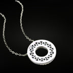 ÉCLATINE Love Open Circle Pendant Necklace (925 Silver · White Gold Plated)