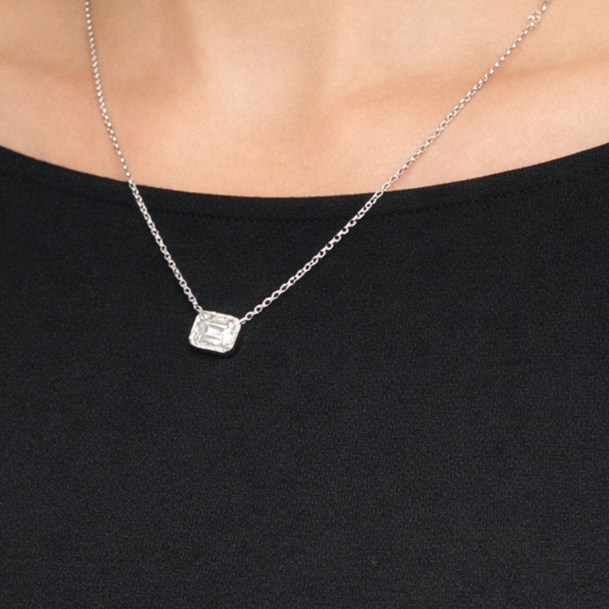 ÉCLATINE I SEE YOU Emerald Cut Necklace