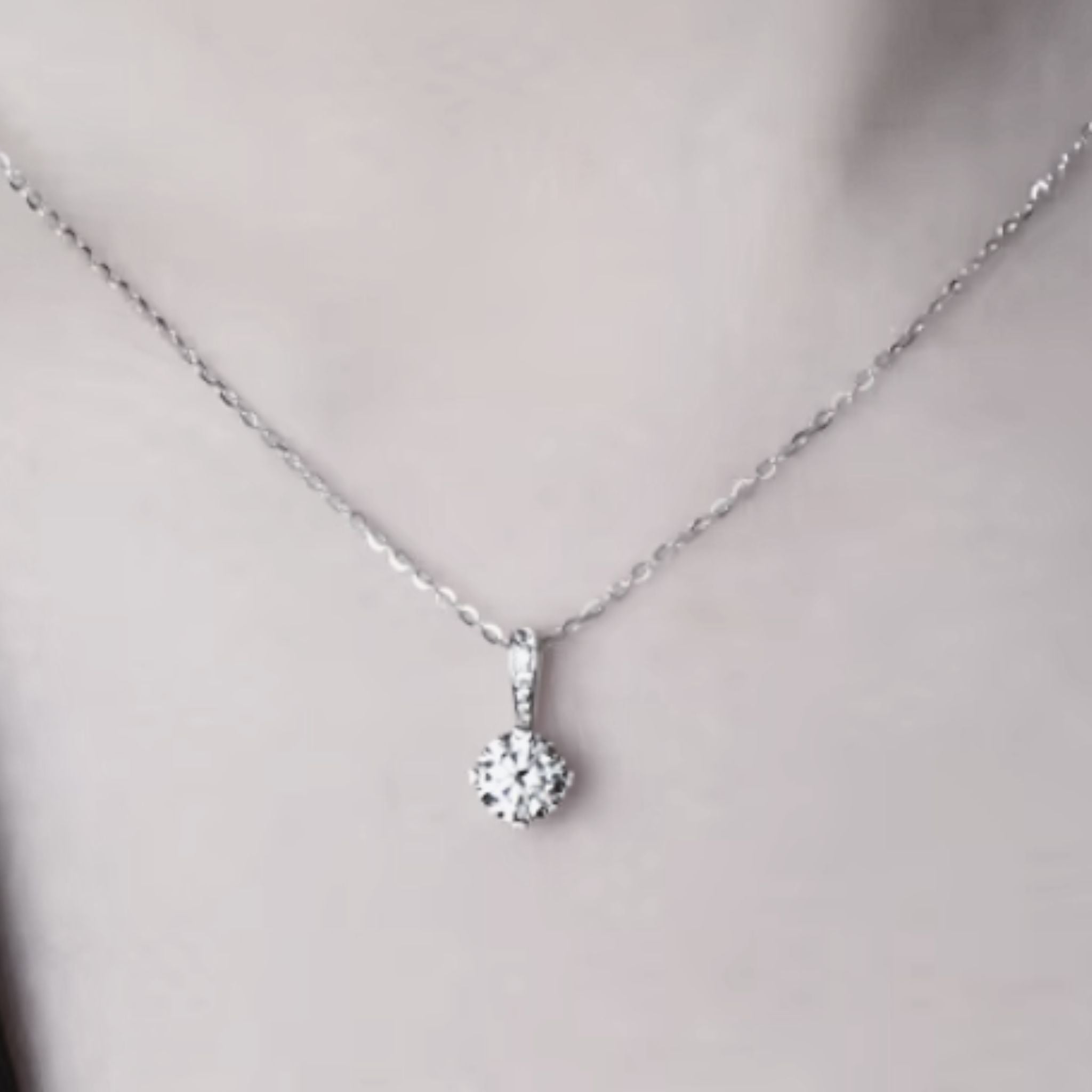 ÉCLATINE Box Chain 2 ct Moissanite Necklace