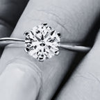 ÉCLATINE Will You Marry Me Classic 3.0ct Moissanite Solitaire Engagement Ring (925 Silver)