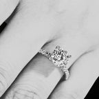 ÉCLATINE Classic 2.0CT Moissanite Solitaire Ring (925 Silver, Gold Plated)