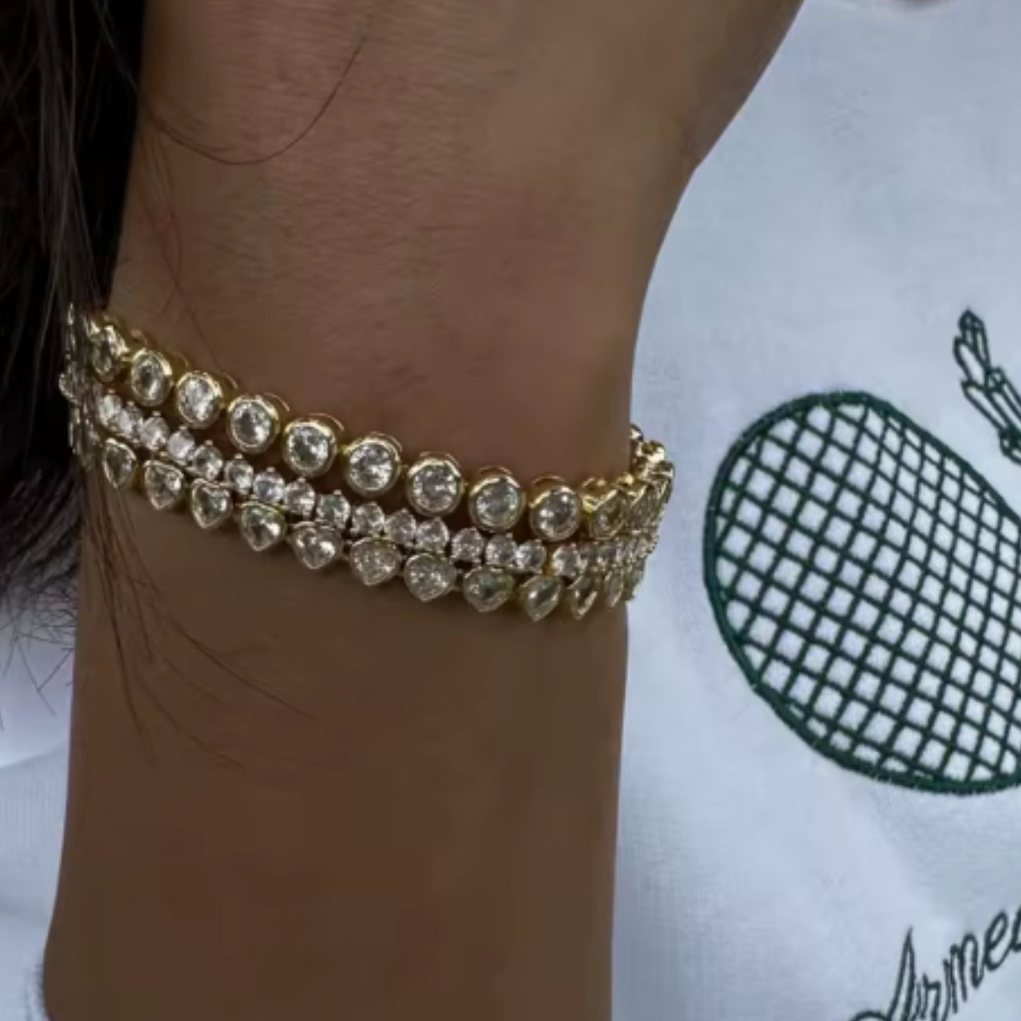 ÉCLATINE Bezel Tennis Bracelets | 2-Piece-Set