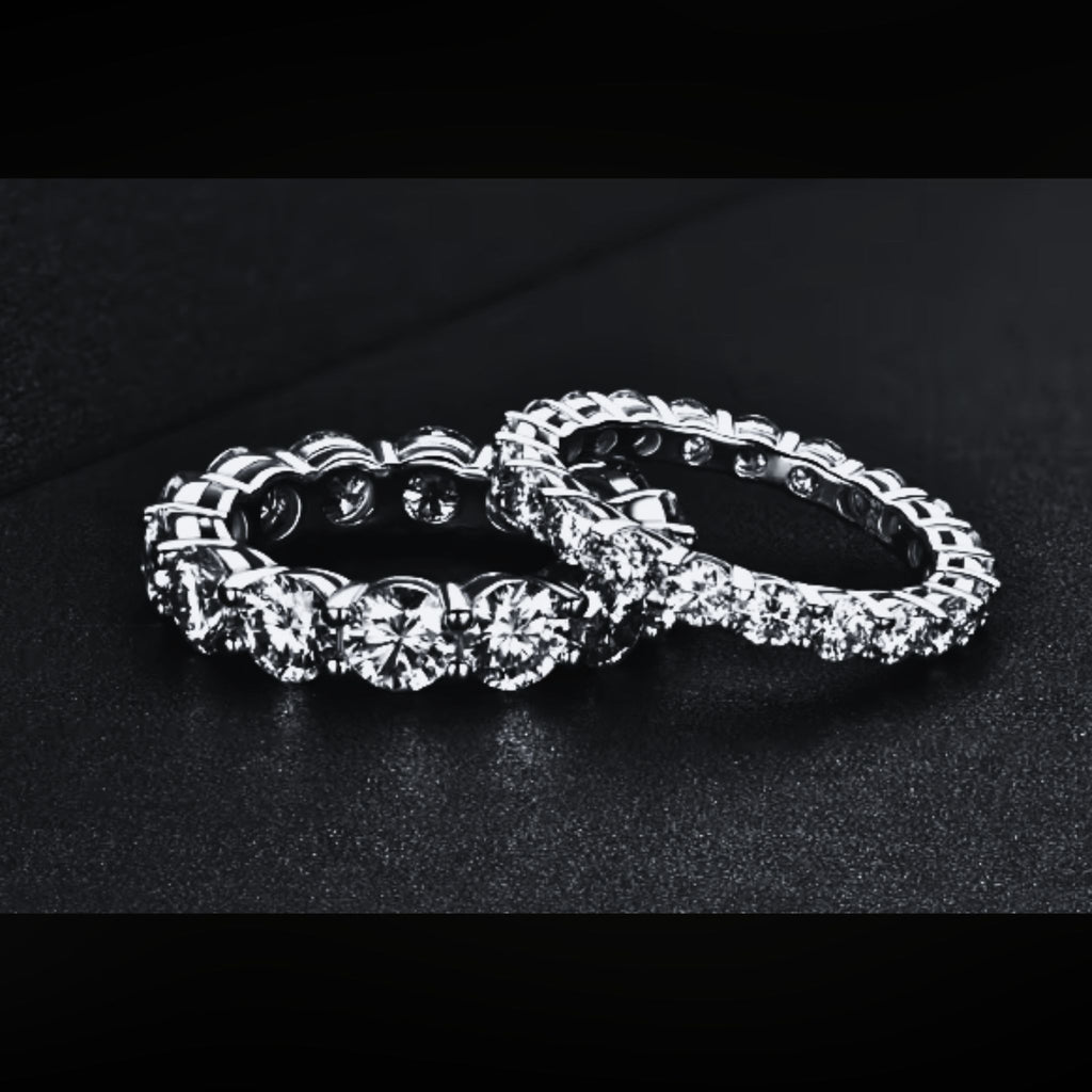 ÉCLATINE  Eternal Lumière Band | 5 mm D Color VVS Moissanite Full Eternity
