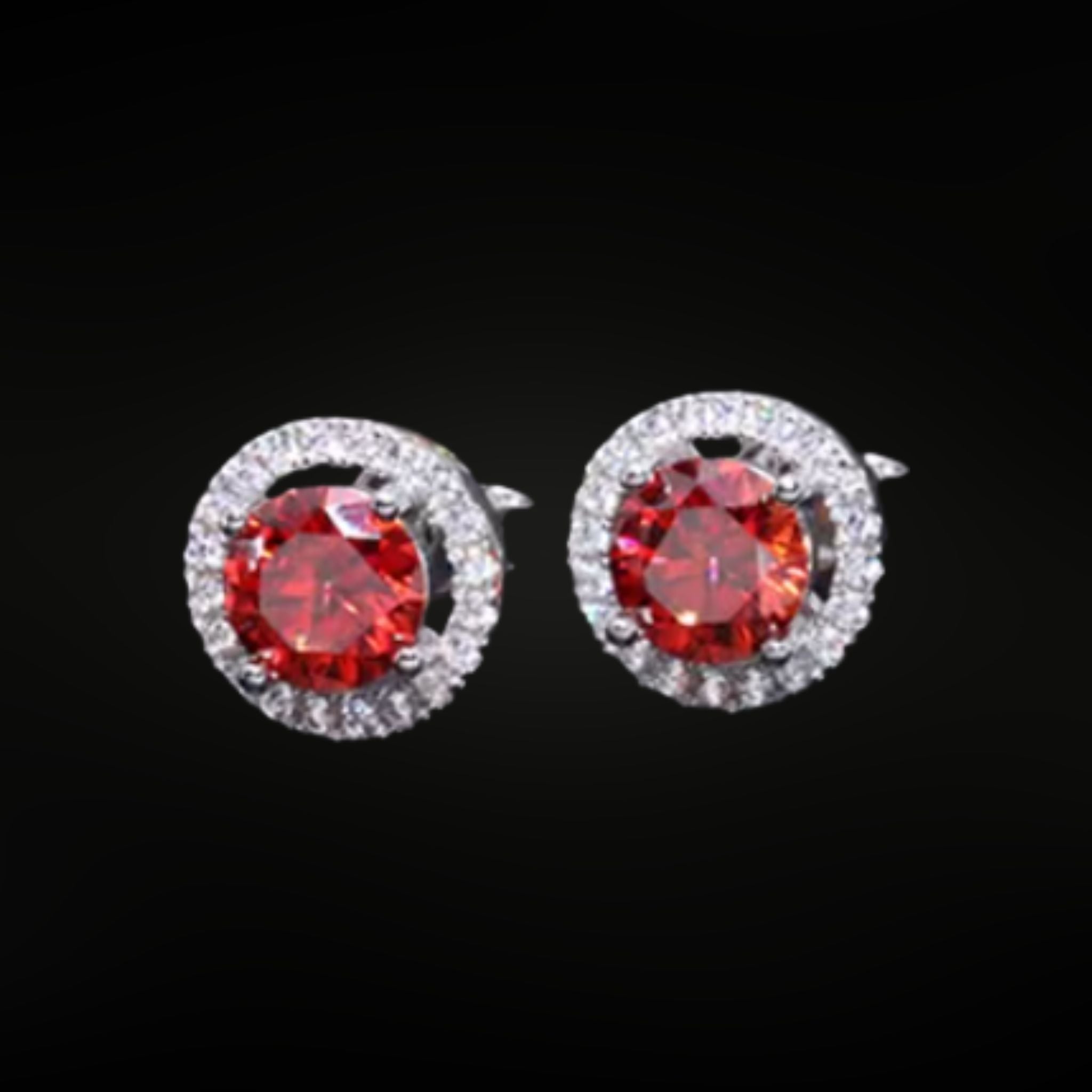 + NEW COLORS | ÉCLATINE | Prism Halo Stud Earrings (1ct, 2ct)