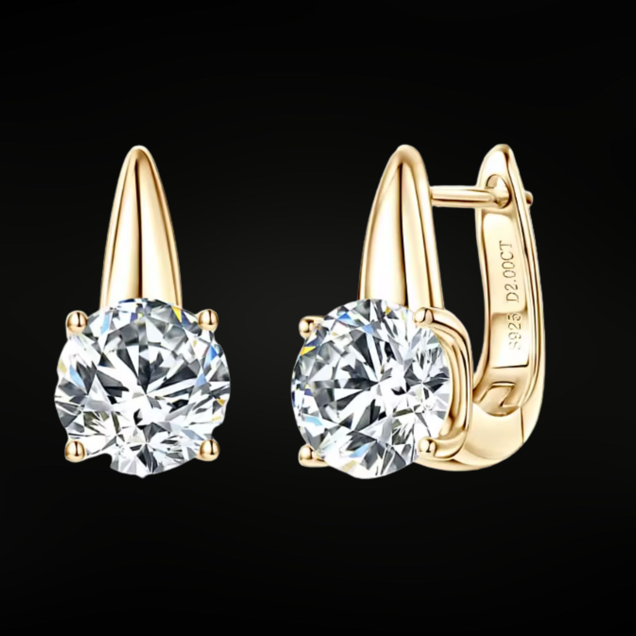 ÉCLATINE Luxe 2ct Moissanite Sparkle Earrings