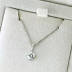 ÉCLATINE Box Chain 2 ct Moissanite Necklace