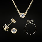 🎁Grand Opening Special | ÉCLATINE Essential 3-Piece Moissanite Set (925 Silver)