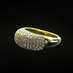 *Now Available in Gold -  ÉCLATINE Luxe Pavé Dome Moissanite Ring | Statement Sparkle