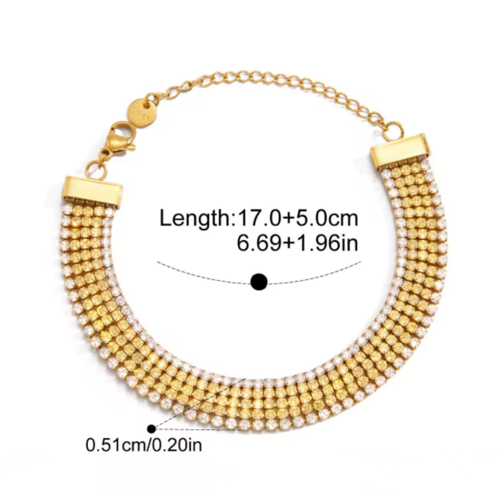 ÉCLATINE Chic Tennis Bracelets | 4-Piece Lightweight Set