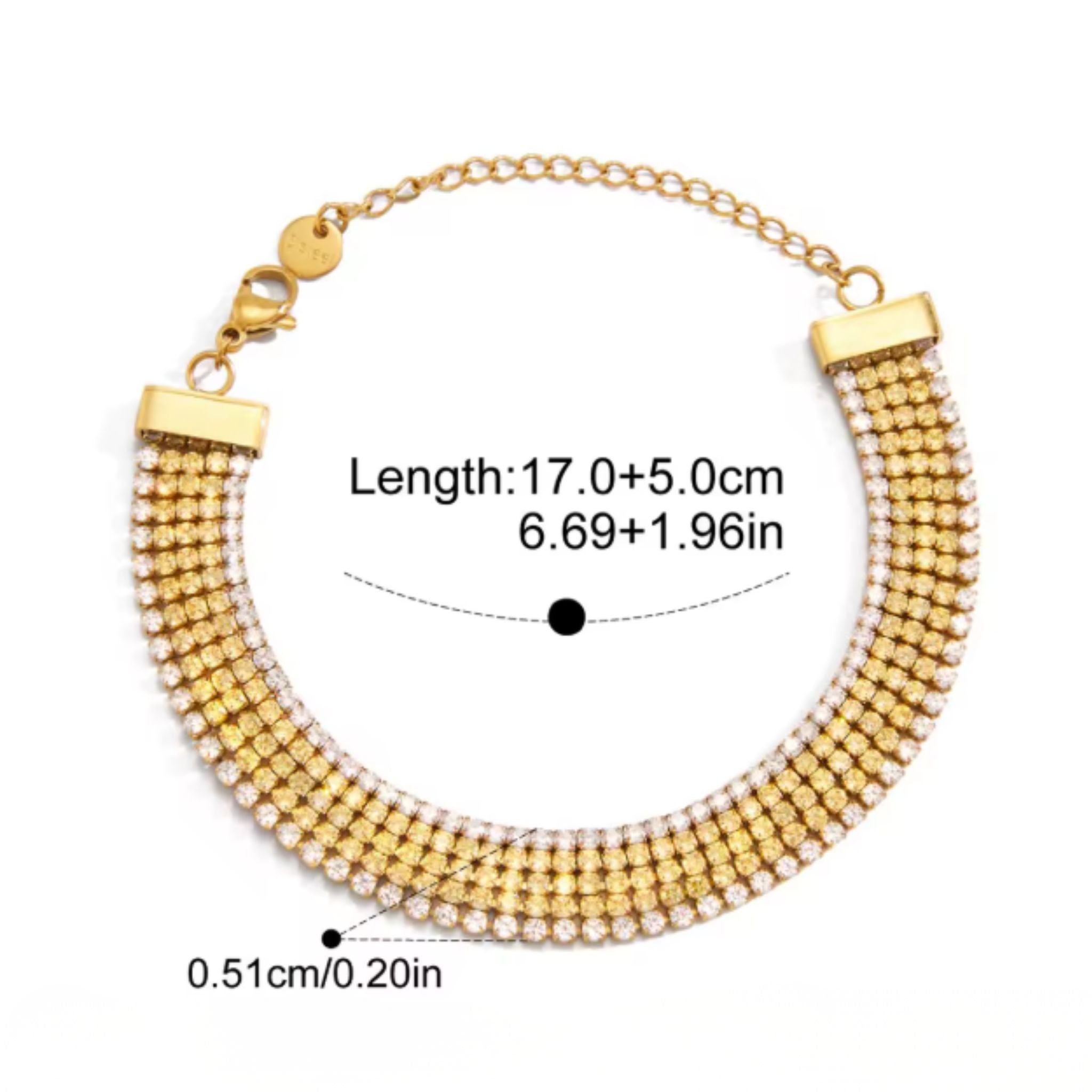ÉCLATINE Chic Tennis Bracelets | 4-Piece Lightweight Set