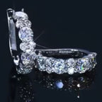 ÉCLATINE  2.76ct D Color VVS1 Moissanite Hoop Earrings · 925 Silver