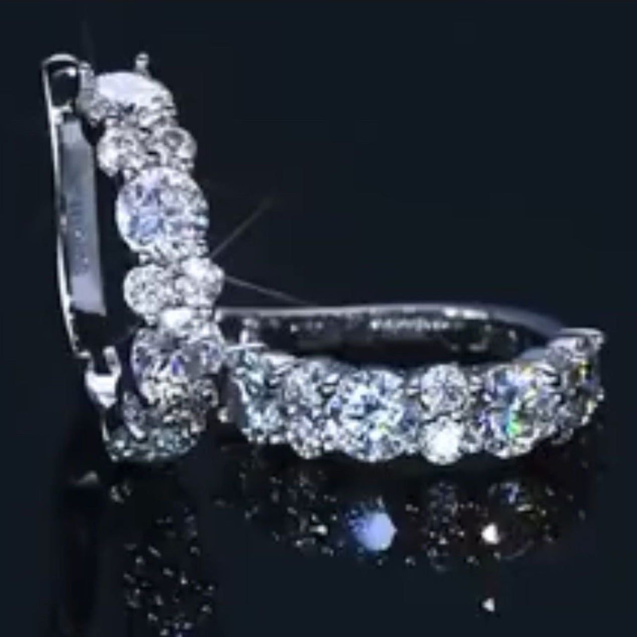 ÉCLATINE  2.76ct D Color VVS1 Moissanite Hoop Earrings · 925 Silver