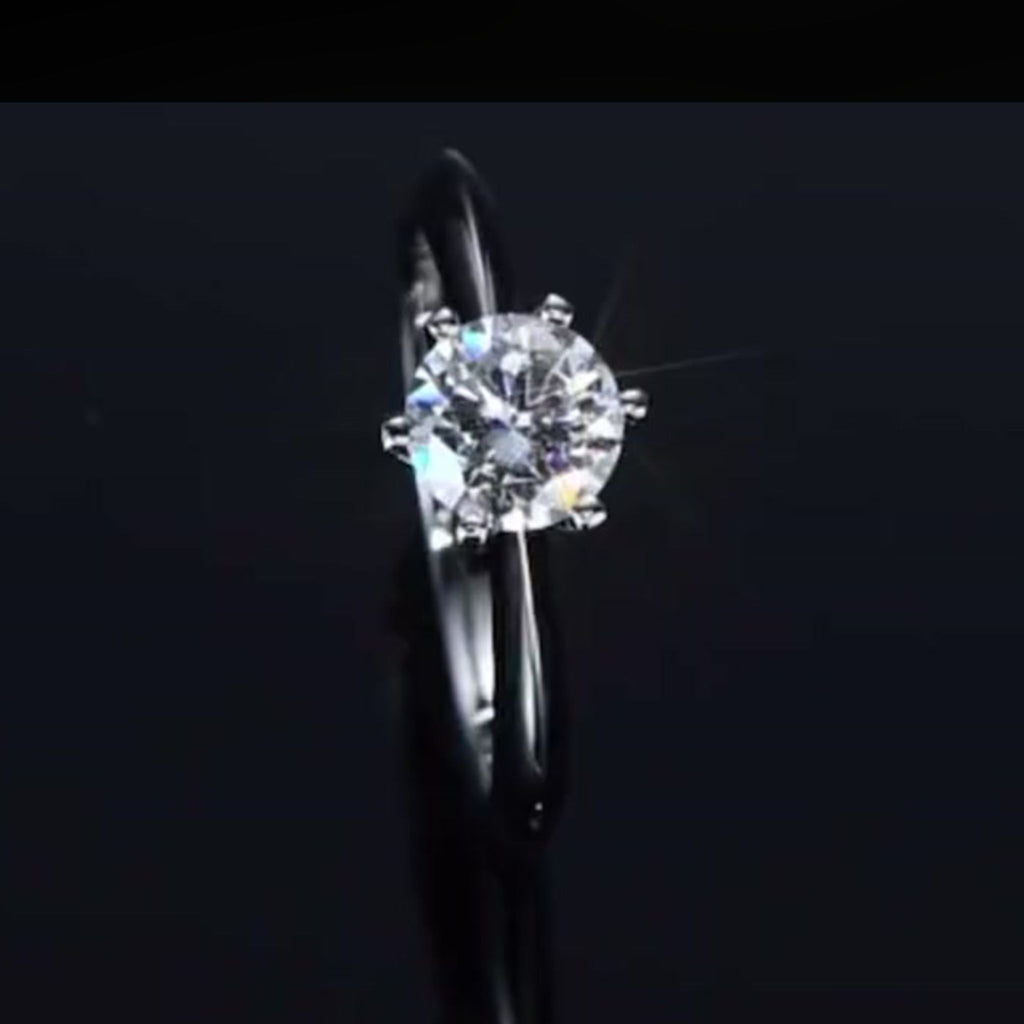 ÉCLATINE Will You Marry Me Classic 3.0ct Moissanite Solitaire Engagement Ring (925 Silver)