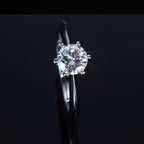 ÉCLATINE Will You Marry Me Classic 3.0ct Moissanite Solitaire Engagement Ring (925 Silver)