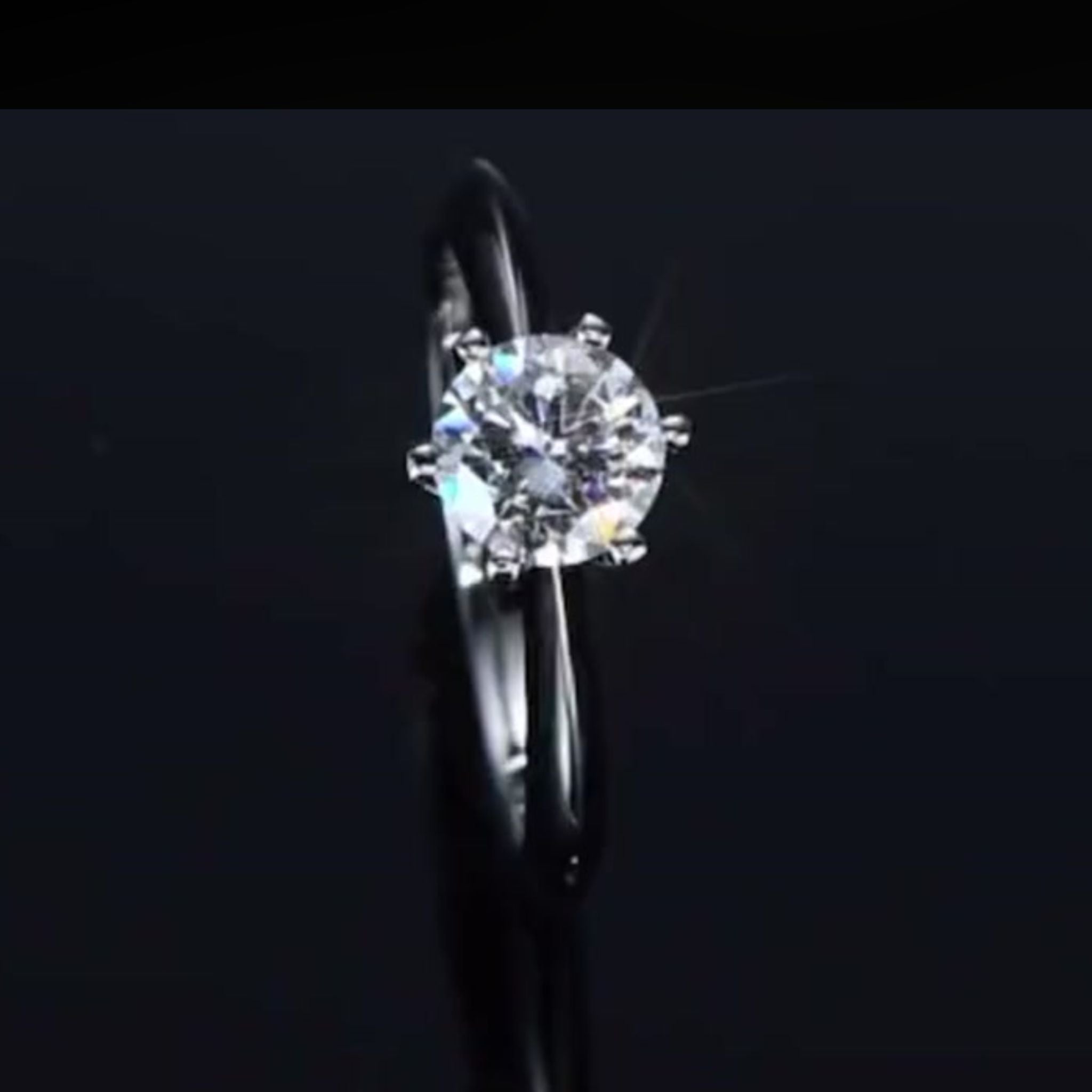 ÉCLATINE Will You Marry Me Classic 3.0ct Moissanite Solitaire Engagement Ring (925 Silver)