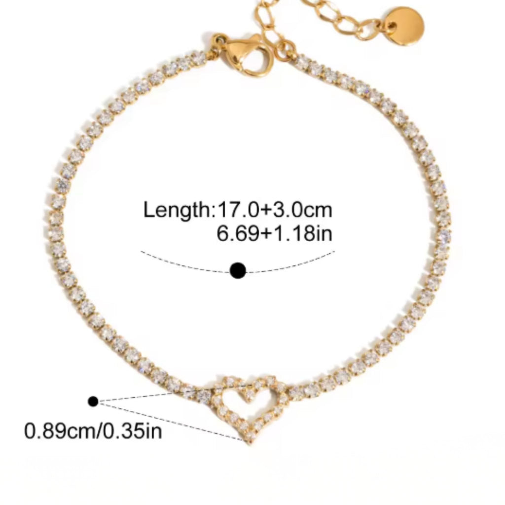 ÉCLATINE Chic Tennis Bracelets | 4-Piece Lightweight Set