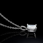 ÉCLATINE Classic Emerald Cut Necklace | 5x7mm(approx. 1ct)