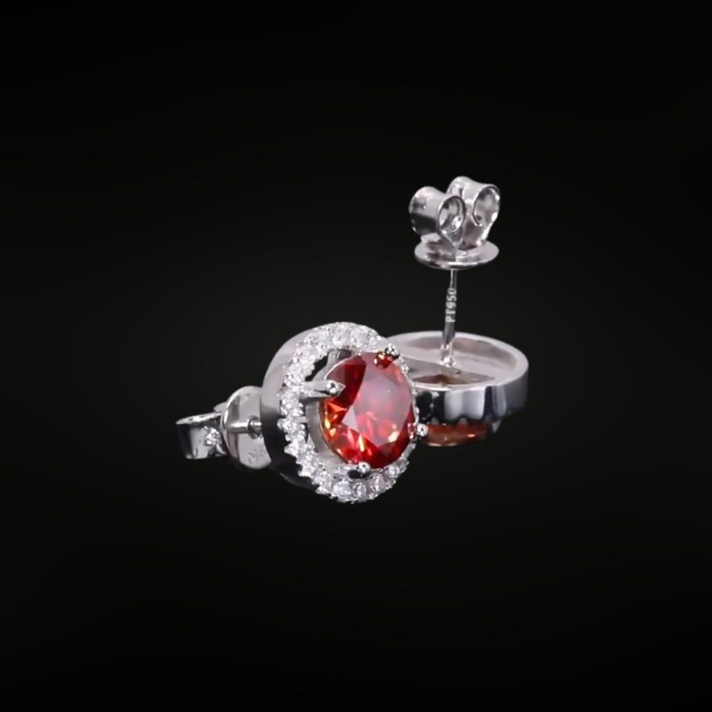 + NEW COLORS | ÉCLATINE | Prism Halo Stud Earrings (1ct, 2ct)