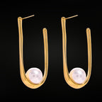 ÉCLATINE Metropolitan Curve Pearl Earrings