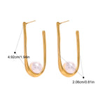 ÉCLATINE Metropolitan Curve Pearl Earrings