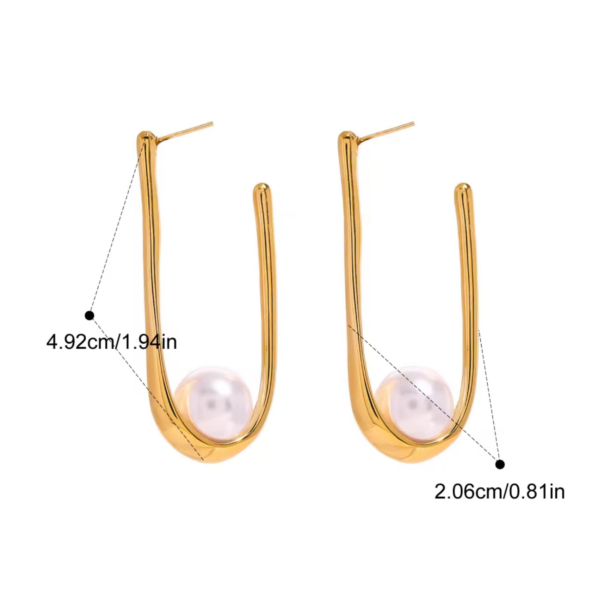 ÉCLATINE Metropolitan Curve Pearl Earrings