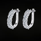ÉCLATINE  2.76ct D Color VVS1 Moissanite Hoop Earrings · 925 Silver