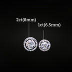 + NEW COLORS | ÉCLATINE | Prism Halo Stud Earrings (1ct, 2ct)