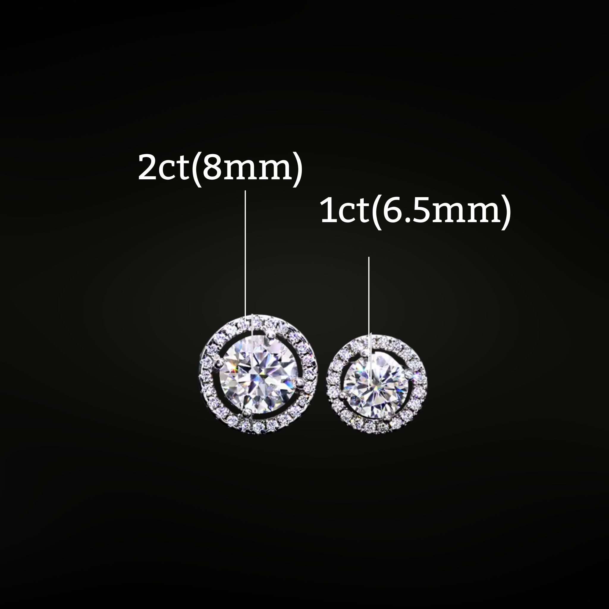 + NEW COLORS | ÉCLATINE | Prism Halo Stud Earrings (1ct, 2ct)