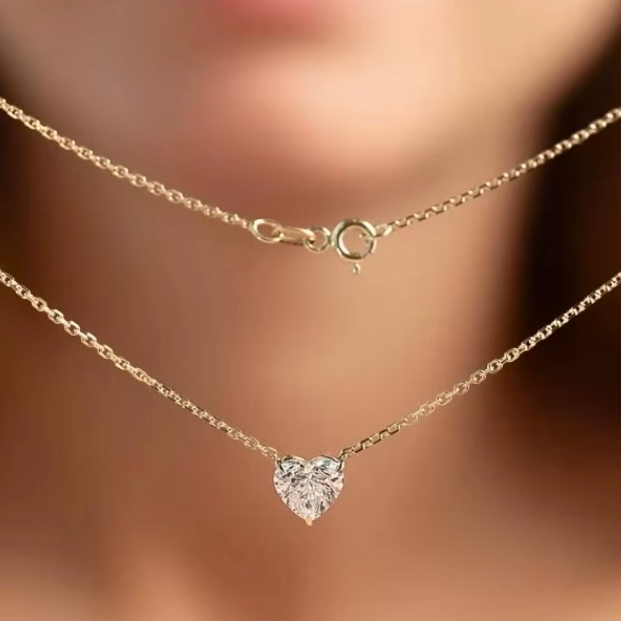 ÉCLATINE | Heart Solitaire Necklace