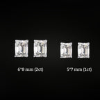 ÉCLATINE Classic Emerald Cut | Studs Earrings (5×7mm / 6×8mm)