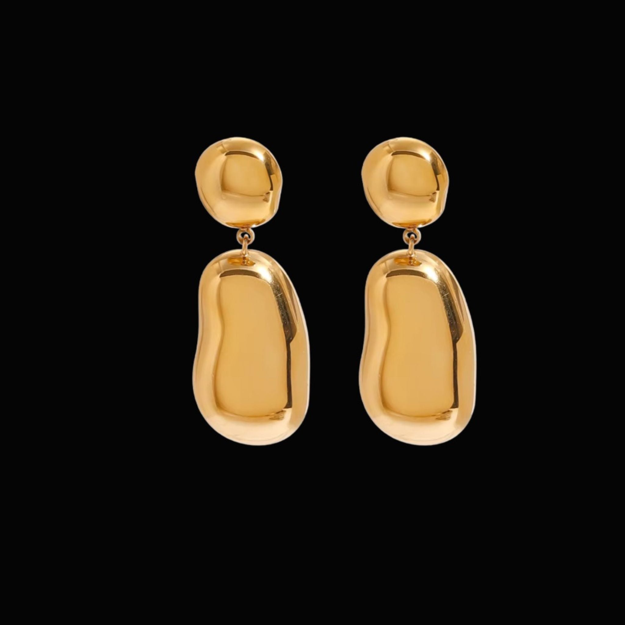 ÉCLATINE Melted Gold Drops-Hypoallergenic, tarnish-resistant, and waterproof