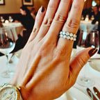 ÉCLATINE 5-Stone Moissanite Band Ring (925 Silver · White Gold Plated)