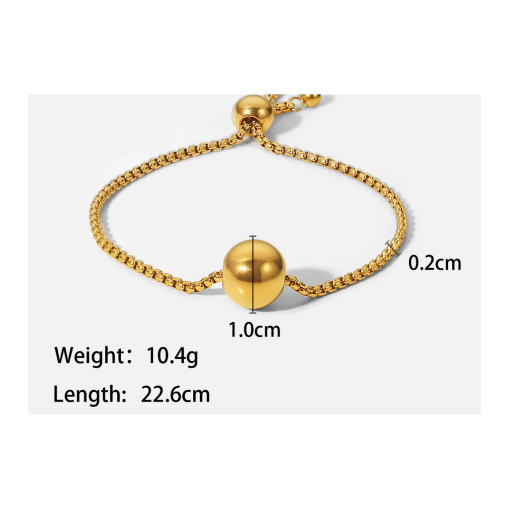 ÉCLATINE Golden Sphere Bracelet | Hypoallergenic Waterresistant