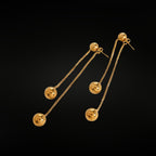 ÉCLATINE Double Line Ball Drop Earrings