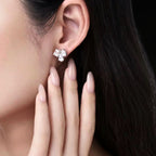 ÉCLATINE Signature Three-Stone Stud Earrings